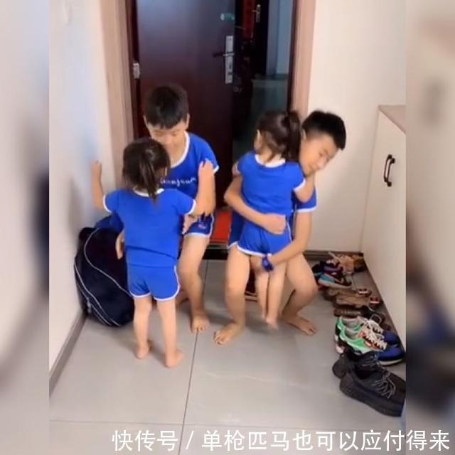 hcg|双胞胎哥哥放学回家,双胞胎妹妹“求抱抱”火了,网友太羡慕了