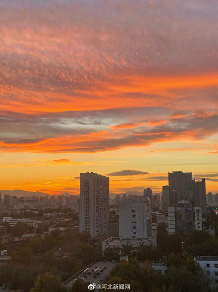 夕阳！石家庄的油画夕阳