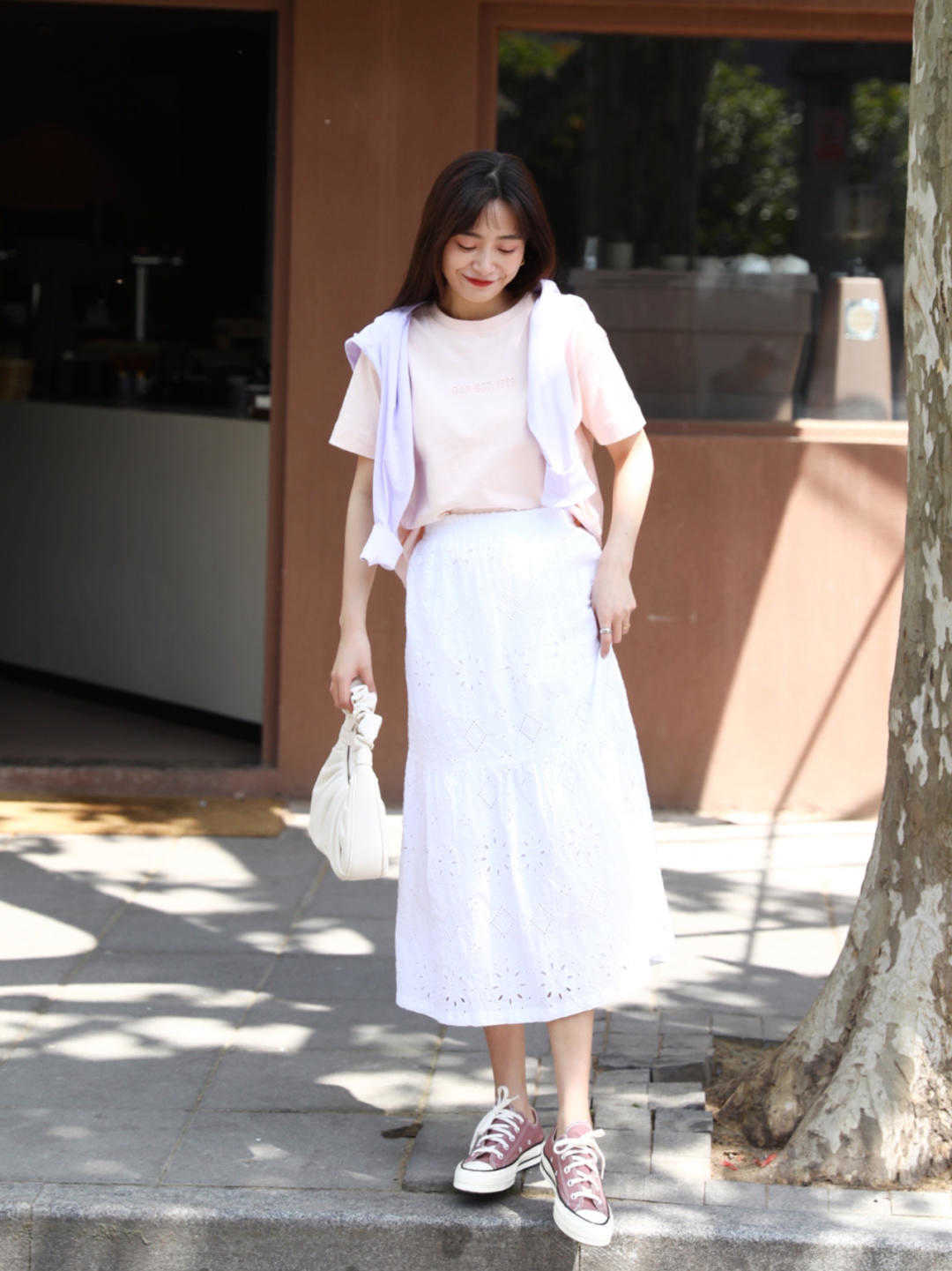 t恤|谁说小个子没气质?只有155身高,长裙也是标配显高,还显瘦