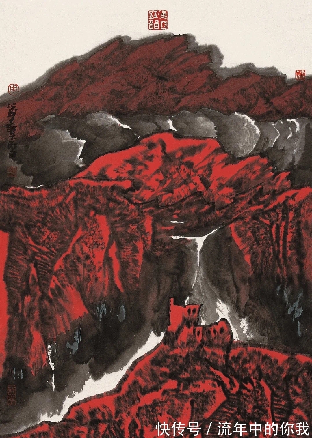 天山!周尊圣:天山山水画派创始人,用30年画出最美天山红