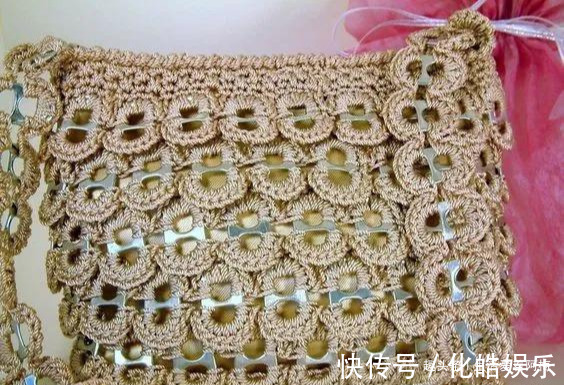 在易拉罐拉环上编织，钩成的包包耐看耐用！DIY变废为宝附教程