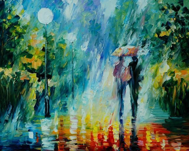 leonidafremov&现代印象以色列画家leonid afremov调色刀创作的缤纷炫丽油画