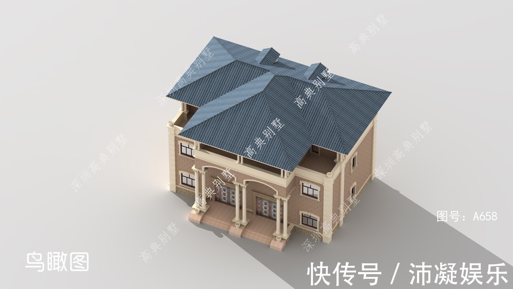 双拼|双拼欧式三层别墅,整体精美大方,兄弟就要这样盖。