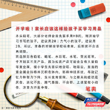 用品|开学季，教您如何选购放心的学习用品？