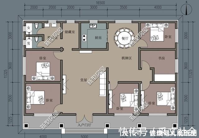 户型|农村养老房还是一层好，强烈推荐第3套17万建好，确定不动心！