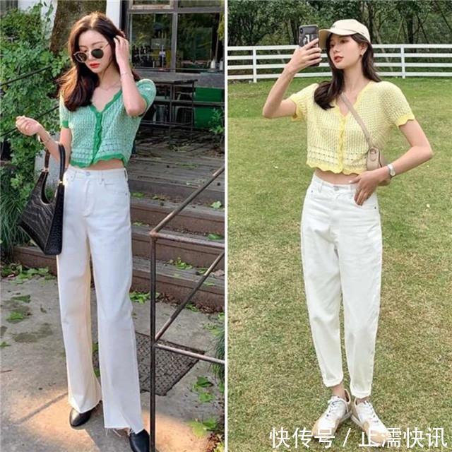 针织衫 女人不要再把“衣角”塞裤子了,今夏流行这么穿,时髦显瘦又显高