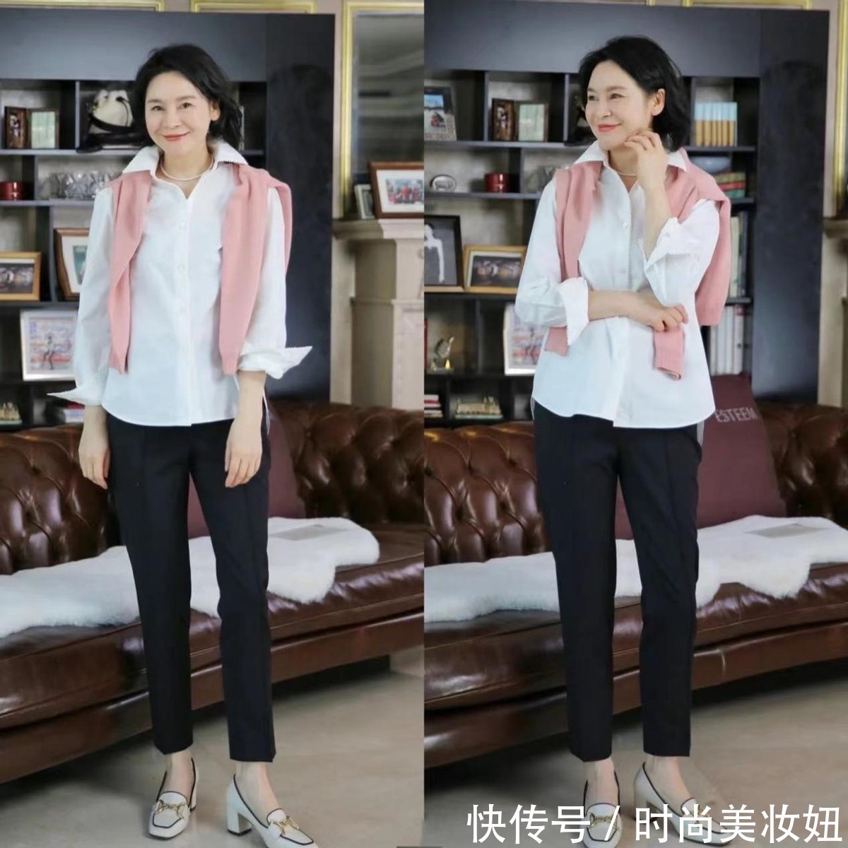 紧身裤|50岁的女人,针织衫少搭碎花裙,搭配西装裤、牛仔裤更洋气