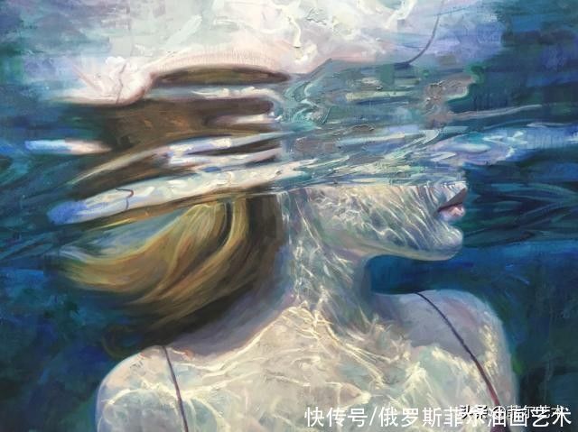 emrich|沉浸在海水里的女性，美到窒息的油画作品，是不是惊到你