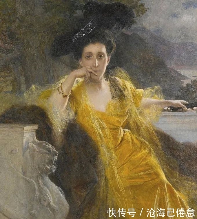 肖像画#法国画家弗拉芒笔下优雅的贵族女子