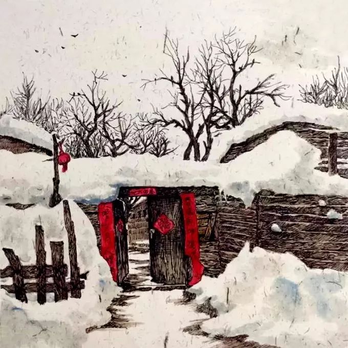 太行山@他用钢笔画出了至美的雪景