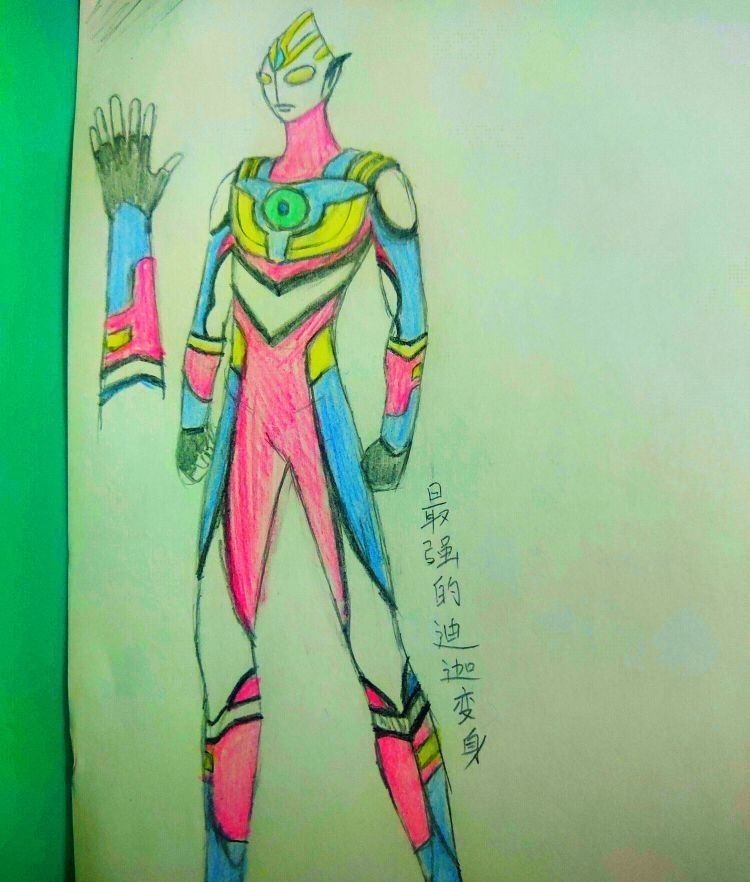 绘制|小学生绘制《中华超人》,神龙形象的“奥特曼”,超帅
