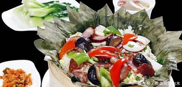 风味|荷叶碧绿,饭团松散,独特风味的广式荷包饭