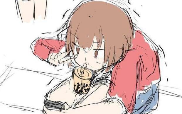 演示|你的姿势错了，日本肥宅用漫画演示“真正的真正奶茶喝法”