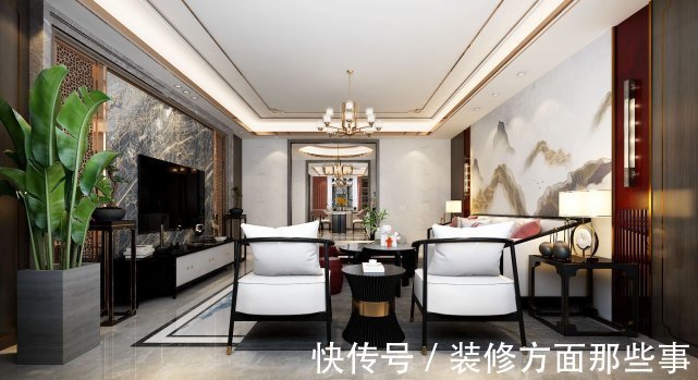 落落大方|175平中式风四居室,被中式之美包裹的客厅落落大方