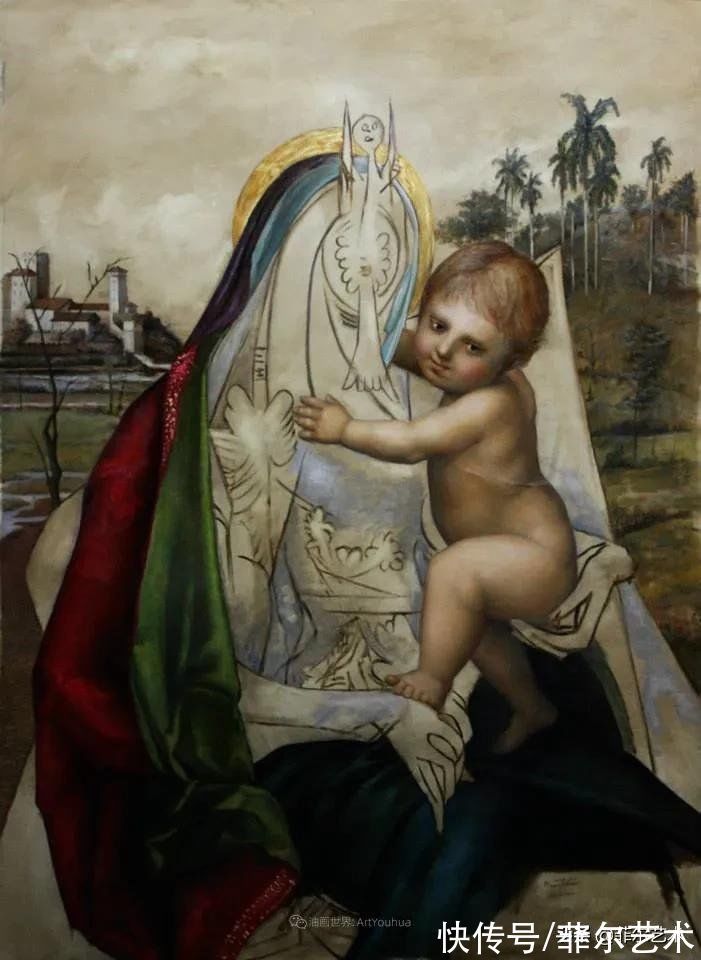 塞萨尔·桑托斯@融抽象与写实于一体~古巴裔美国画家塞萨尔·桑托斯油画作品欣赏