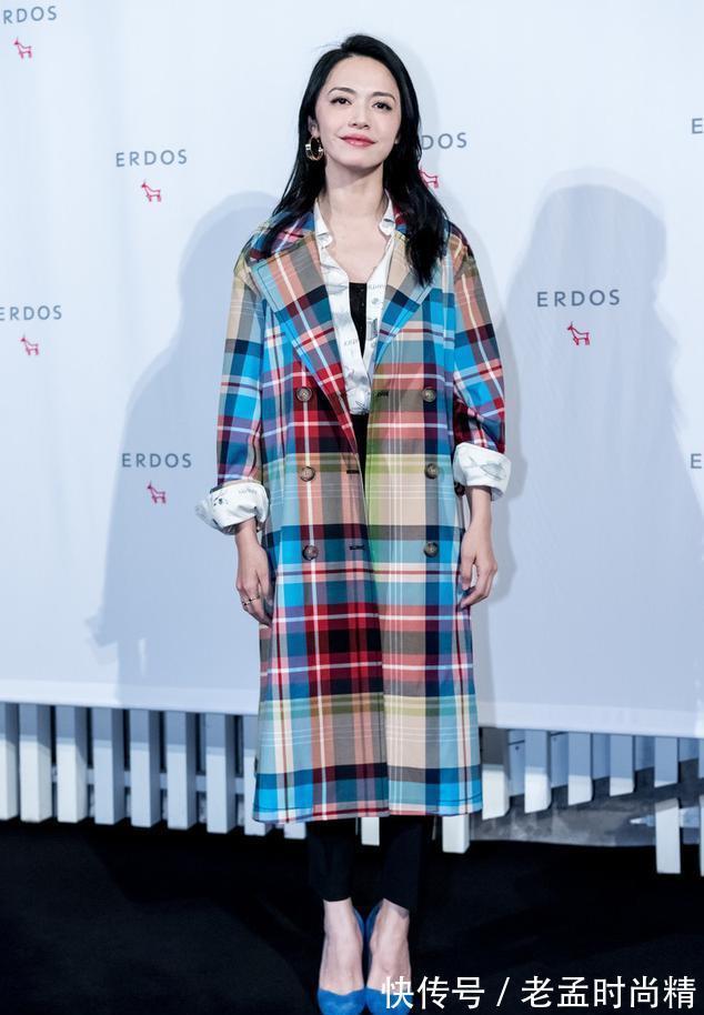 大衣|彩虹撞色大衣抢镜,十分显白不说,这气质也太过硬了