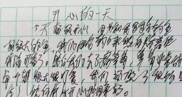 小学生“狂草”试卷曝光，字迹凌乱不像汉字，最后得分很真实