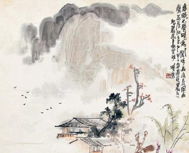 他的山水画——极简的直线为骨,极繁的渲染为体,苍润氤氲