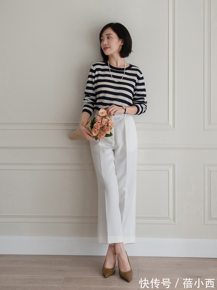 女人|40、50+女人可照搬的“裤装搭配”,掌握3个裤型,演绎简约气质美