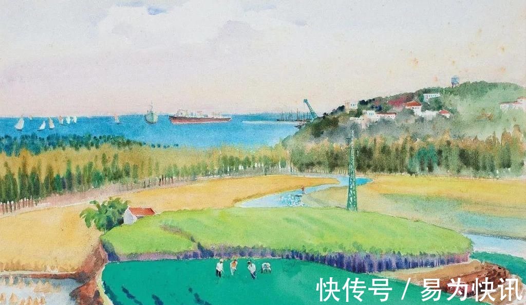 徐悲鸿!他被徐悲鸿称为“中国艺术界卓绝天才”,融入水墨意境的水彩,太美好了!