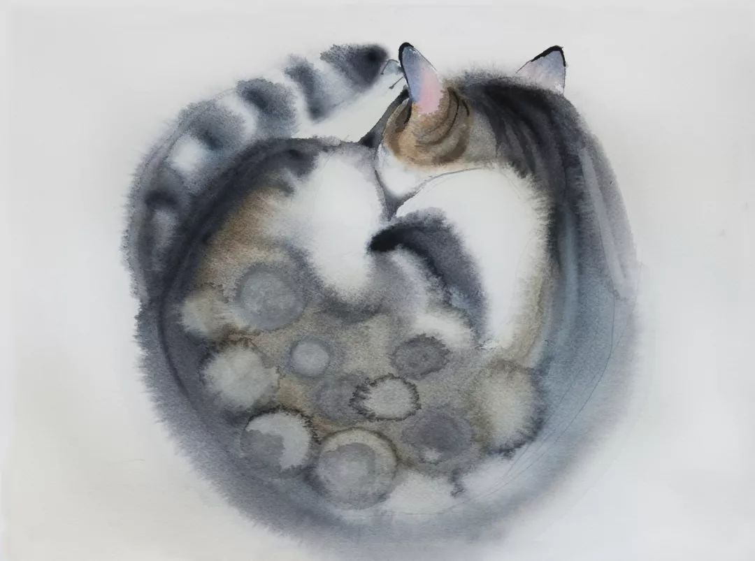 艺术家&俄罗斯艺术家画的大公鸡、猫咪、狗，神态逼真颇具中国国画意味