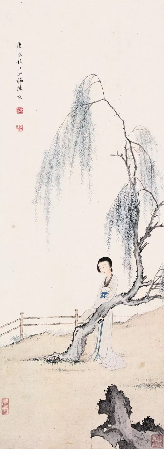 陈少梅$他被誉为“当代唐伯虎”“唐寅以后第一人”，真不过分