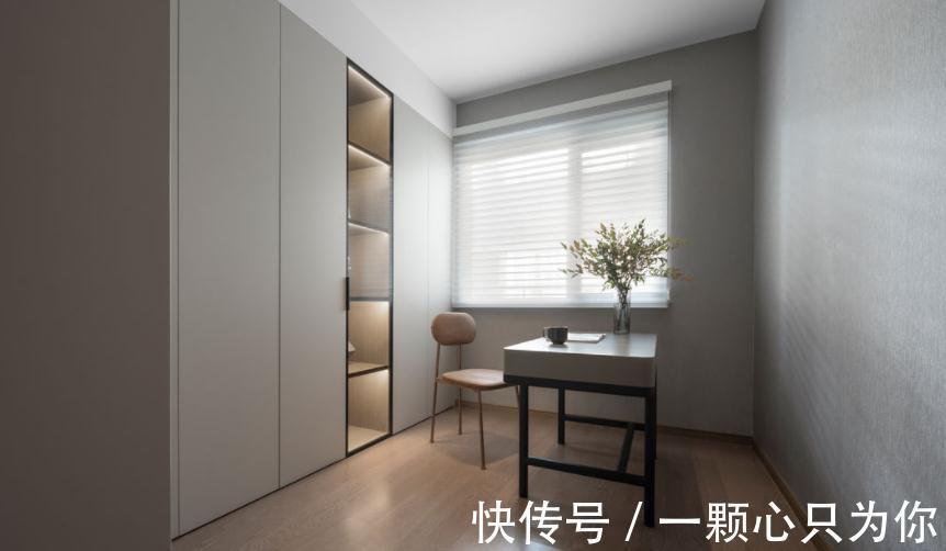 吧台|灰蓝装点大空间,简约元素渲染家居,融合成独特的现代风格