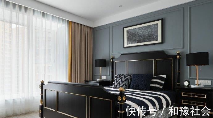 设计|现代三居室房屋设计,美式大气与奢华的气息,彰显静谧时尚