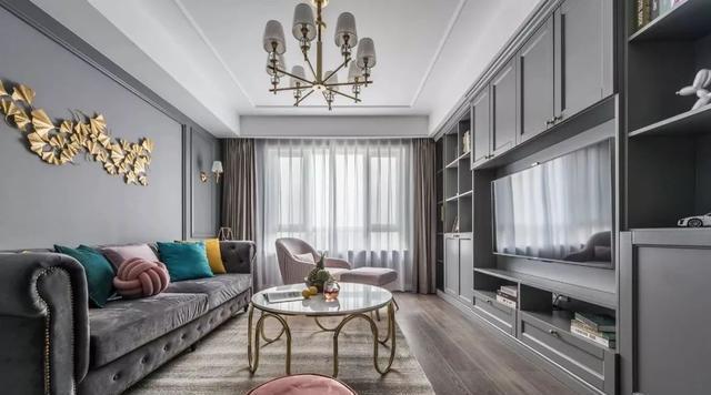 收纳|120平轻奢风三居，充满活力和温馨的婚房设计