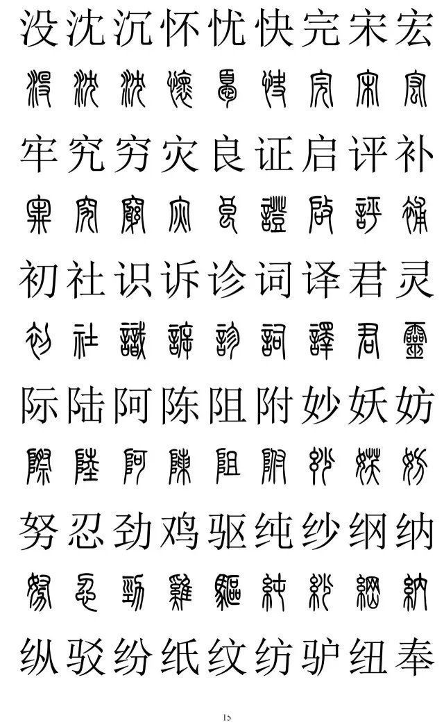 楷书|篆书楷书对照2500字，值得收藏