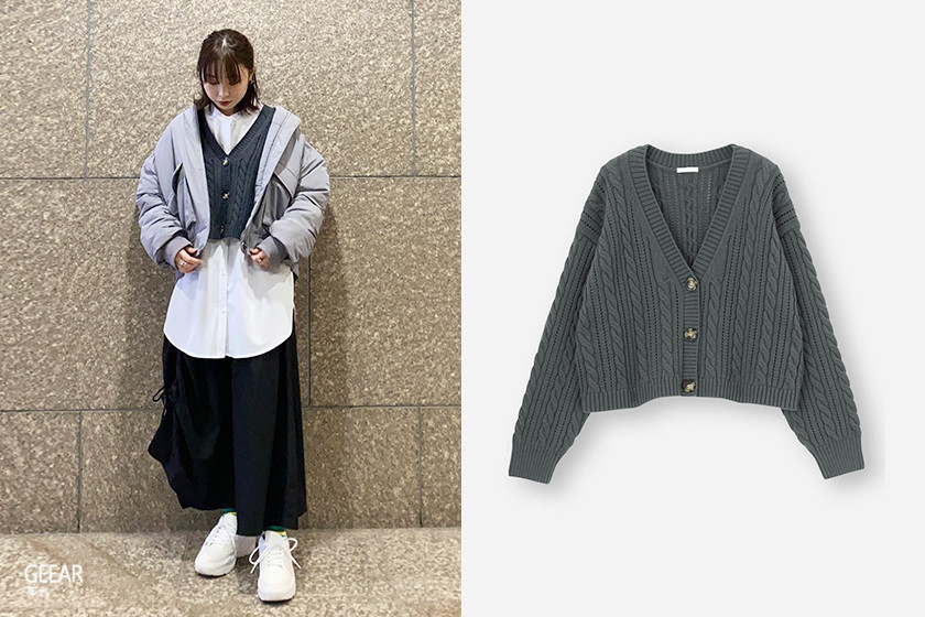 日本女生秋冬就靠这件针织外套显腿长!