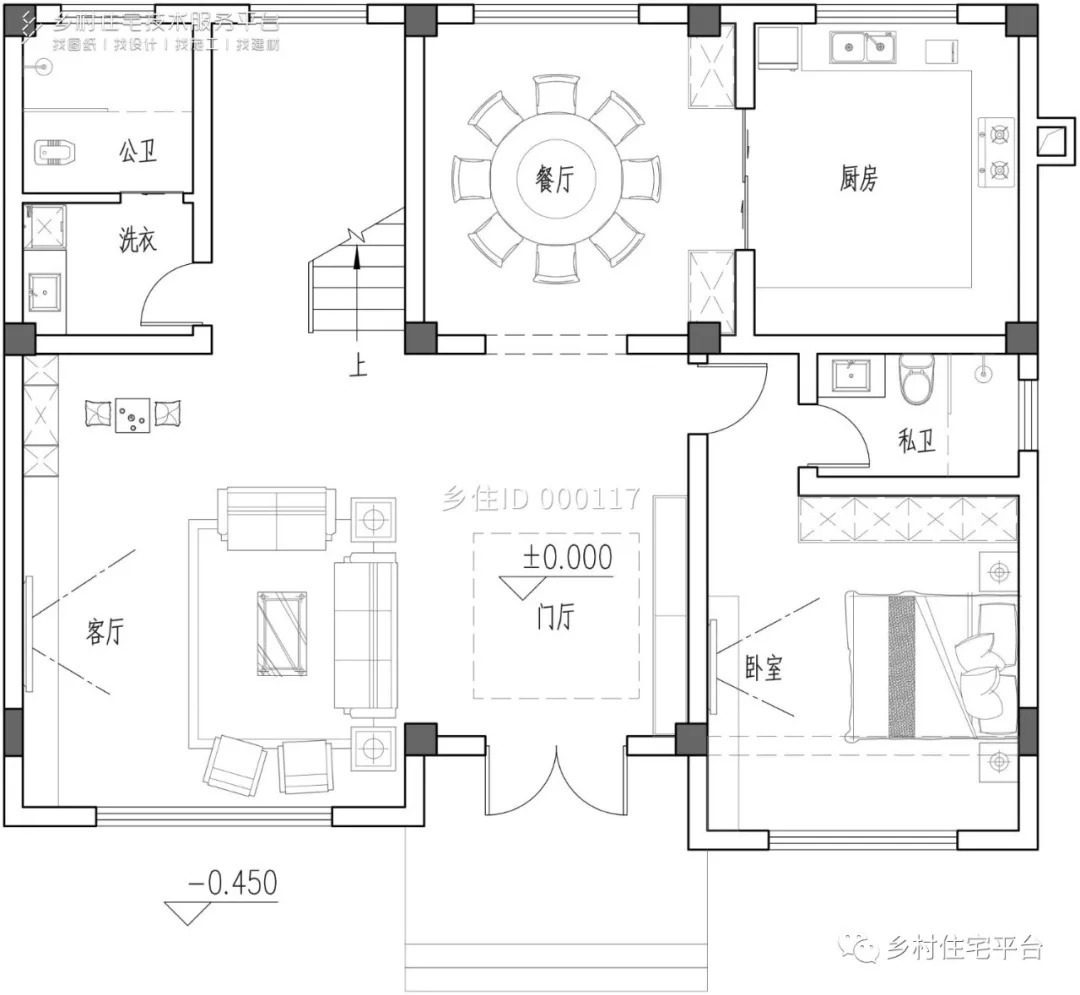 造价|乡住土建造价参考81.2万,面宽13.4m×进深11.9m 三层新中式风格别墅