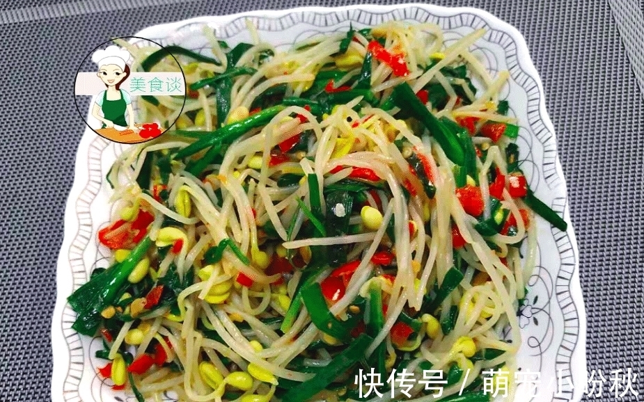 韭菜炒豆芽|韭菜和它是天生一对，一周吃3次，清肠排毒，腰小一圈，肚腩变平