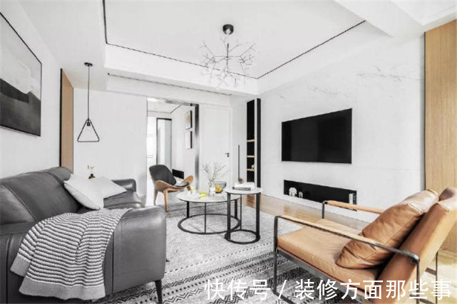 客厅|123平现代风三居室,客厅空间宽敞大气