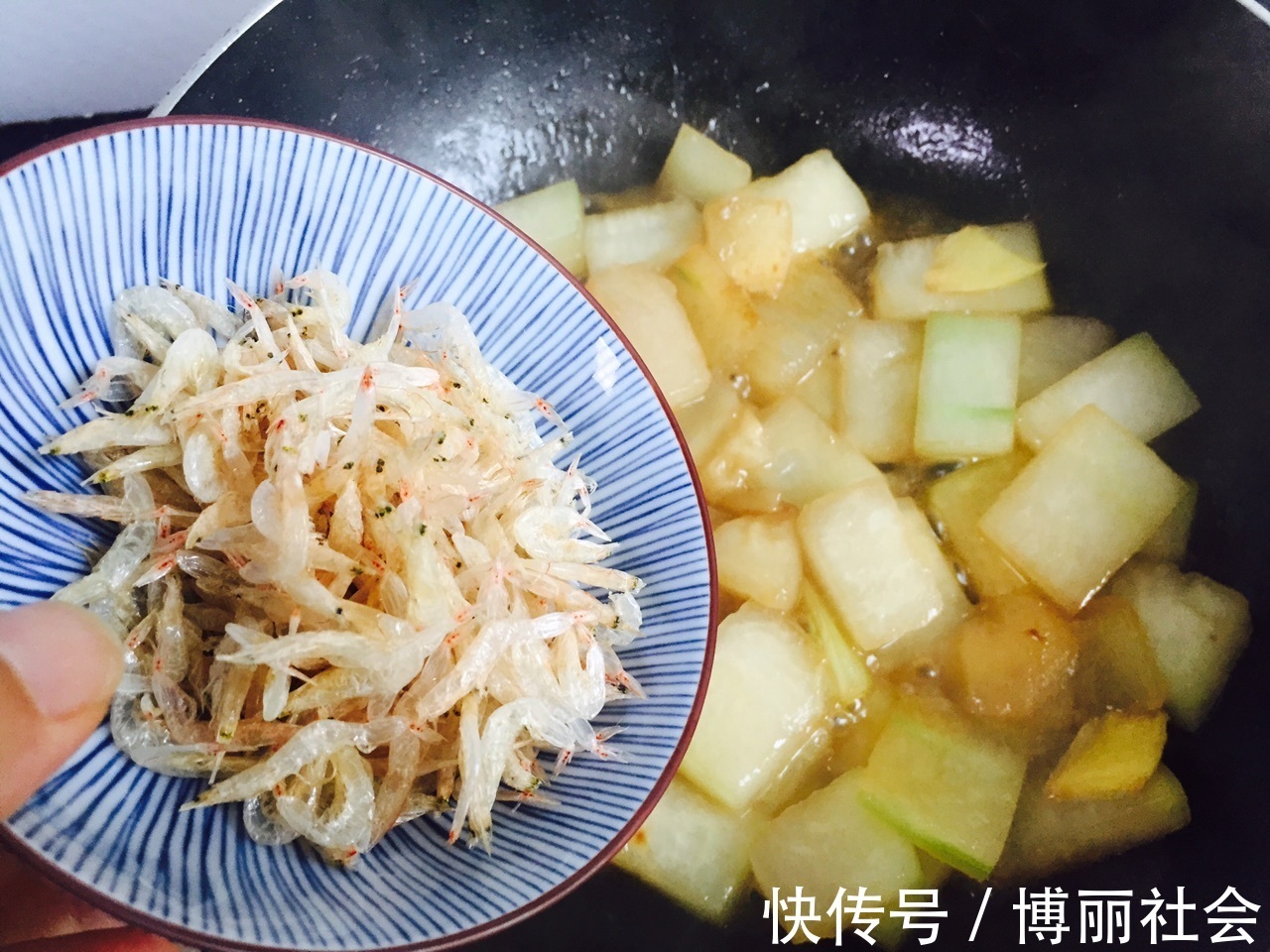 蚝油虾皮|蚝油虾皮炒冬瓜,低油低脂,美味健康
