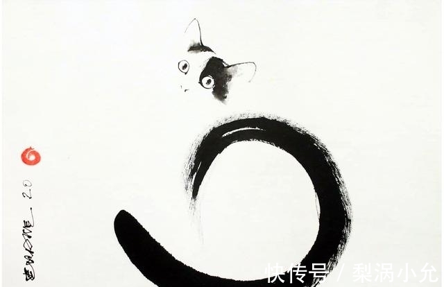 麦穗!水墨是中国传统绘画,老外用它画动物——别说另有一番意境