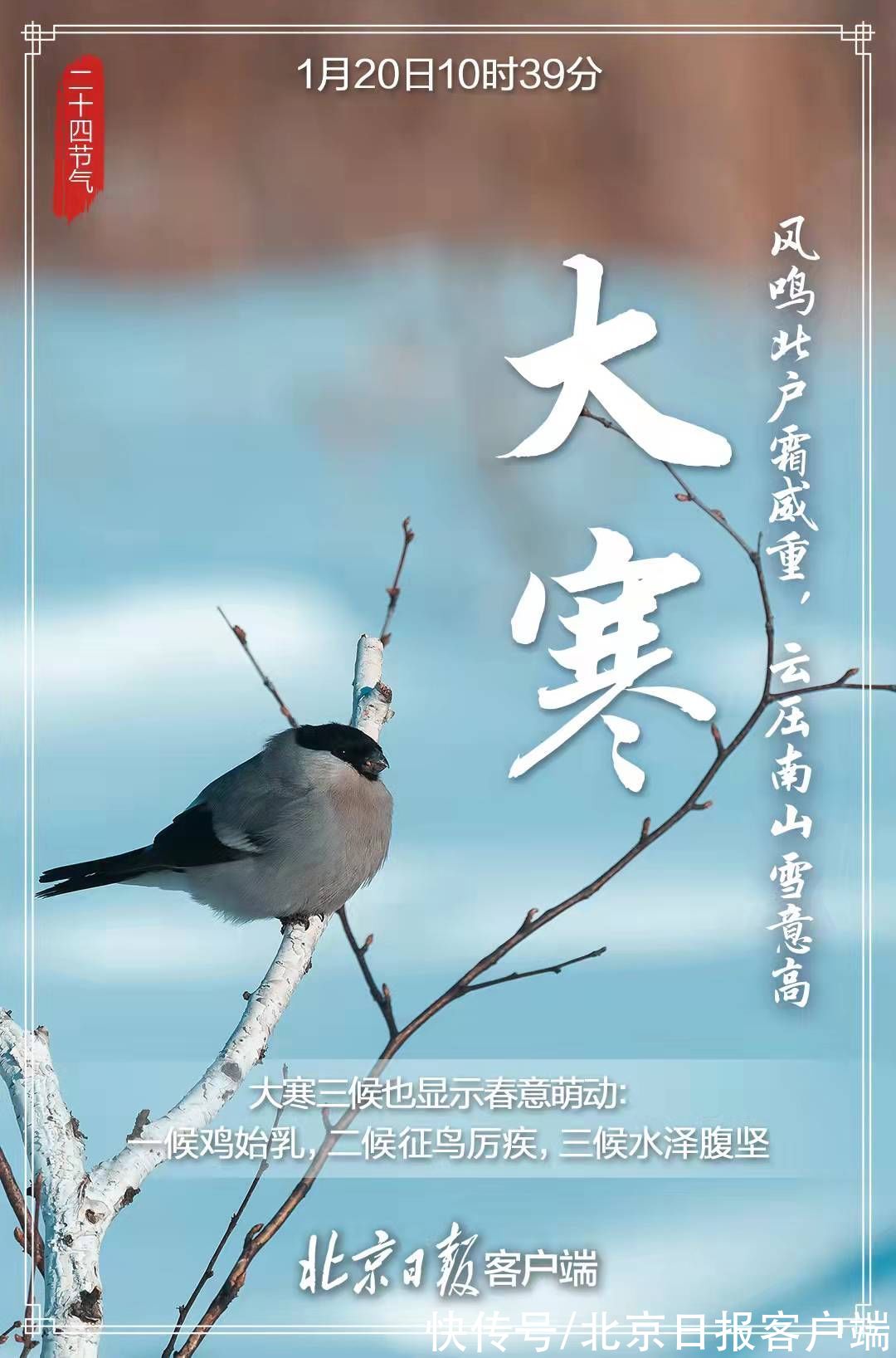 一年最后一个节气到来，寒极向暖，迎接新年|今日大寒 | 食糯