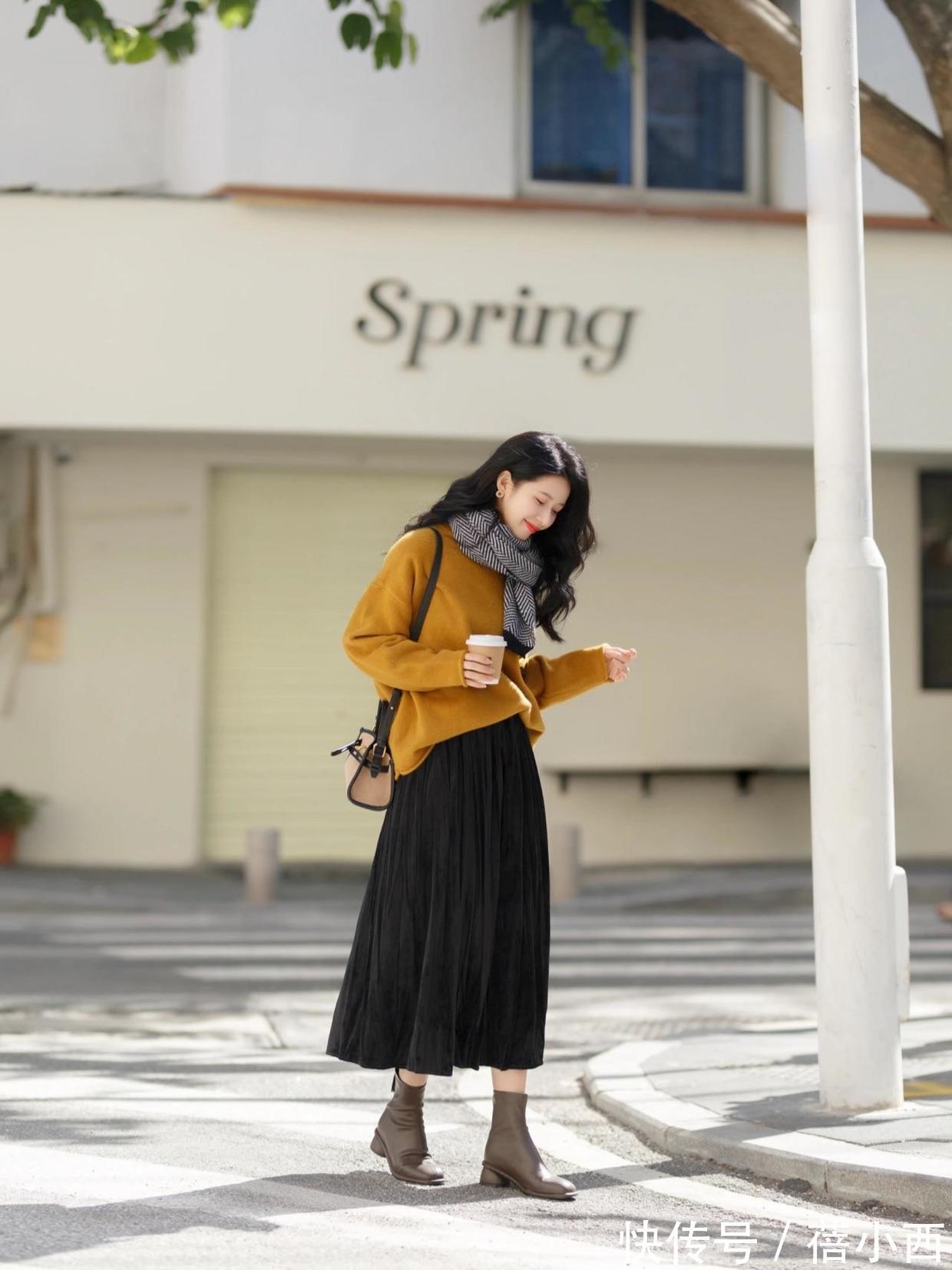 时髦 30+的女人一定要时髦，学会这5套半身裙搭配，做冬日最优雅的女王