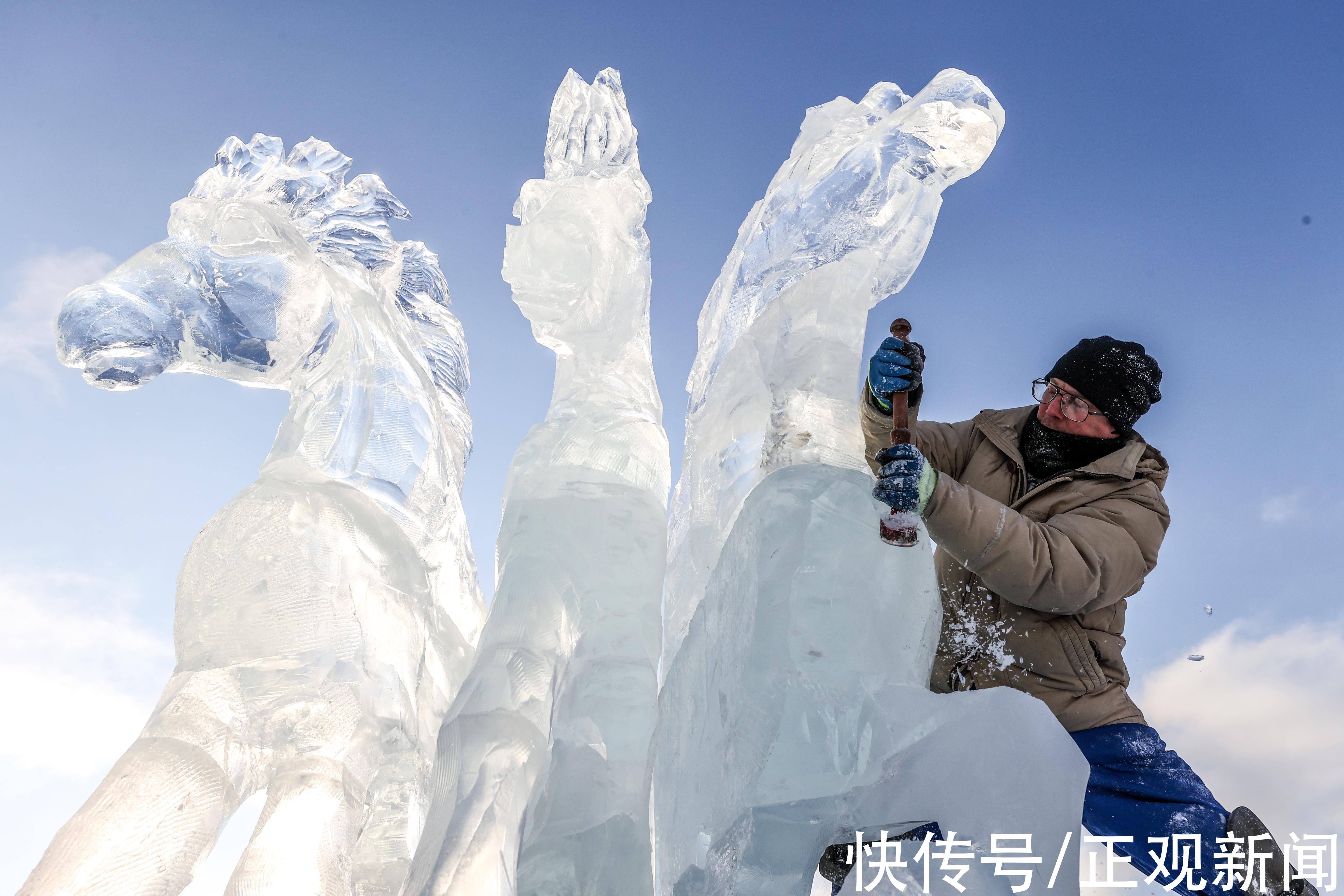 国际冰雪艺术节|莫斯科举行国际冰雪艺术节，冰雕造型栩栩如生