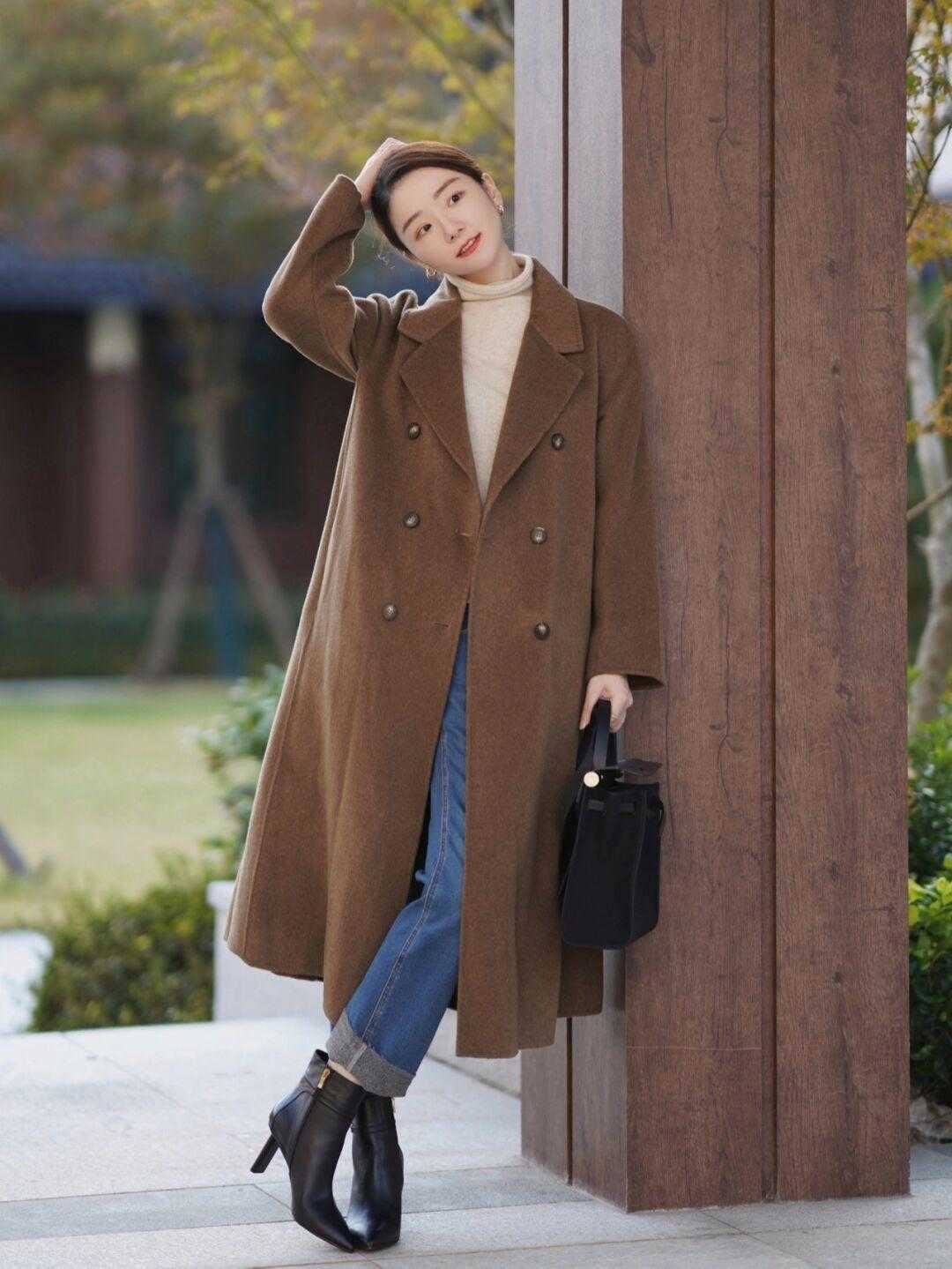 搭配|穿大衣别乱配鞋,大衣+靴子才是精致,更有气质了
