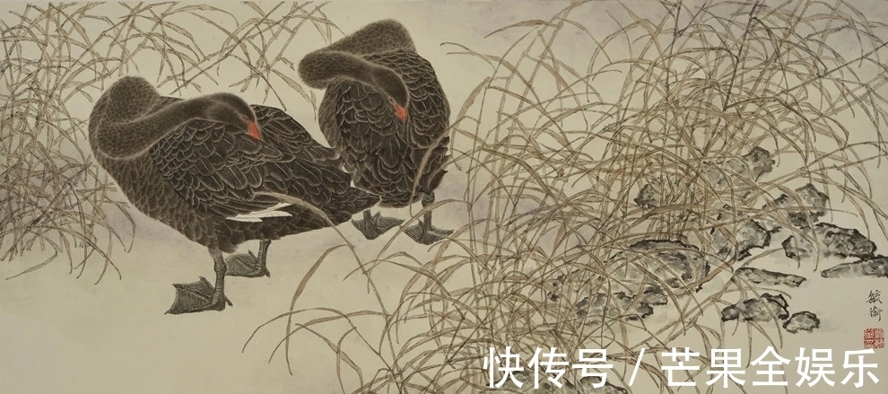 翁毓衔$一个善于造境的青年国画才子|翁毓衔花鸟画