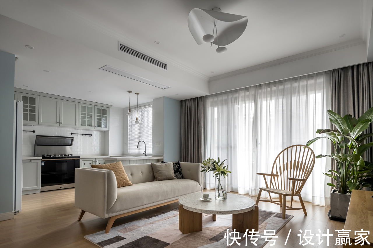 客厅|151㎡清新跃层，去风格化的美学设计，一见倾心