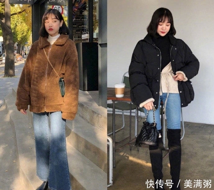 温柔有气质冬季穿搭,格纹上衣搭配直筒裤显女人味,做个精致女生