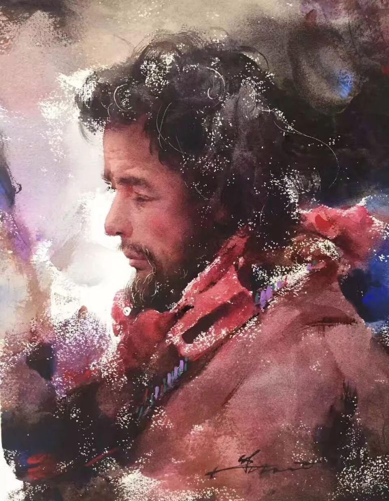  极致|中国水彩：大笔触画出霸屏水彩，光感够绝，极致东方的美！