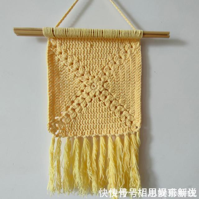 实用|用旧毛线搭配几根筷子,制作擦手布,蛮实用的