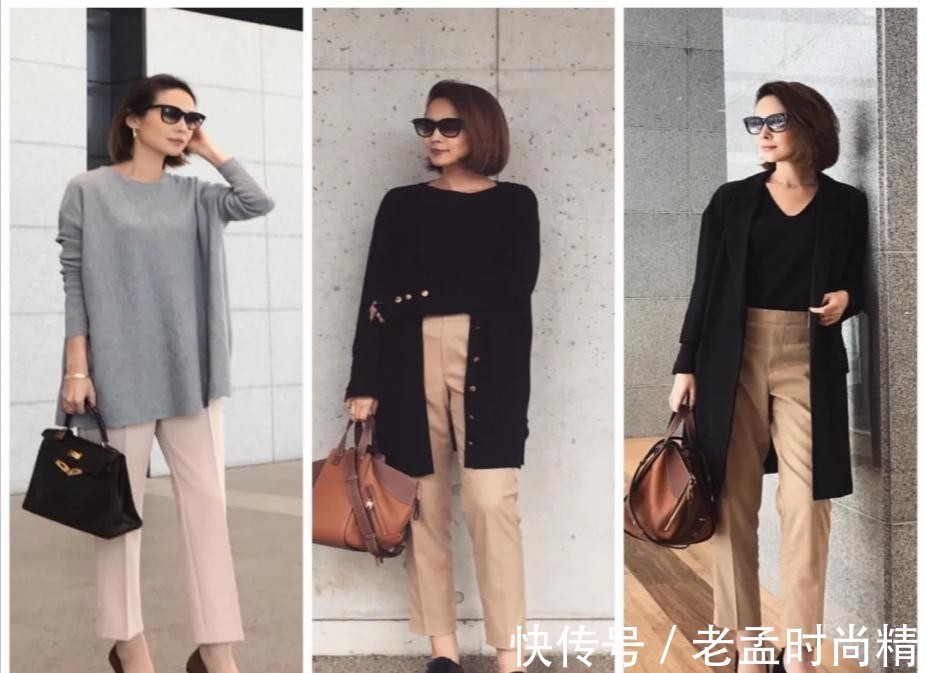脚踝 秋天下装流行“过膝不过脚踝”，适合中年女人
