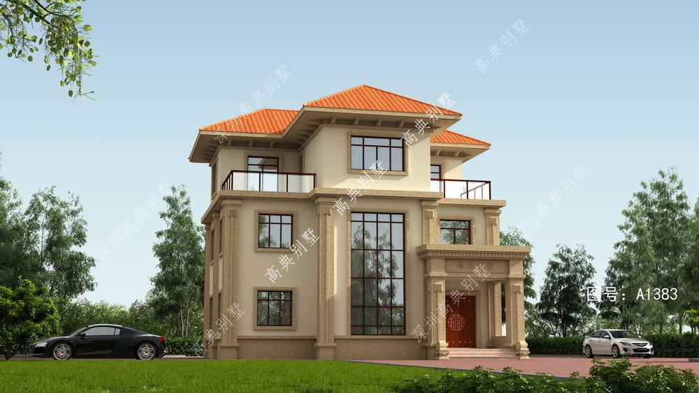 整体造型|好看的欧式别墅,整体造型简洁,色彩鲜艳活泼,居住舒适。