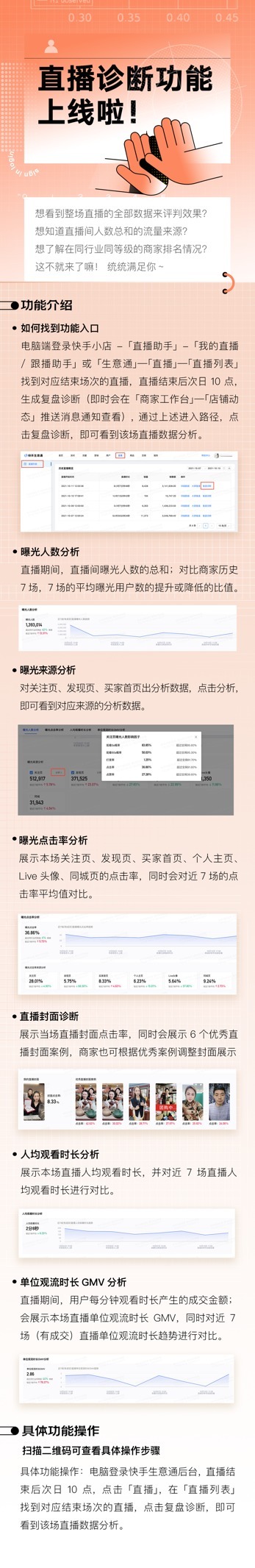 复盘|快手电商上线“直播诊断”功能 可视化数据协助商家复盘运营效果