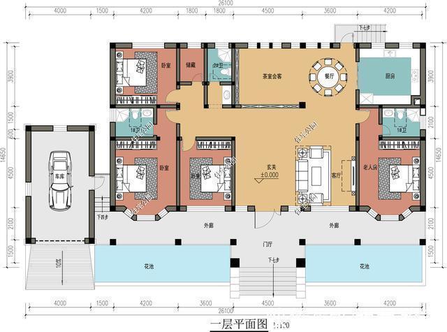 平面|10套农村一层养老房，有院子有火炕，15万的造价盖哪套都不亏