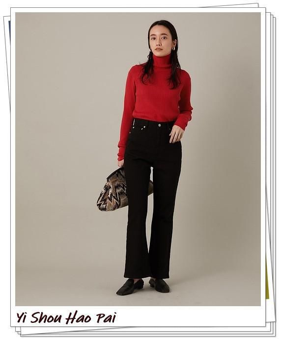 春节要带一点红！红色高领针织衫的20种搭配分享